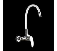 HYHJYMG Mont à Montage Mural robinets de Cuisine, cuivre pour lavabo à lavabo de Cuisine, Rotatif Chaud et Froid, Chrome Commercial b