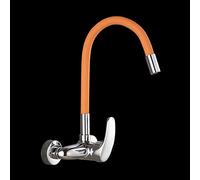 HYHJYMG Mont à Montage Mural robinets de Cuisine, cuivre pour lavabo à lavabo de Cuisine, Rotatif Chaud et Froid, Chrome Commercial b