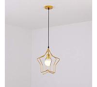 HYHJYMG Nordic Modern Industrial Star Shape Chandelier Simple Brossed Gold Finish Children's Children's Art Cuisine Cuisine îlot Décor de Chambre à Coucher Light Restaurant en Acier Clair