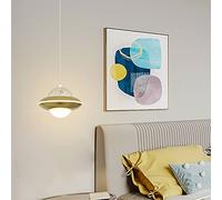 HYHJYMG Nouveau CRÉATIVE CRÉATIF CHIBL'S Room Chandelier UFO Soucouche Volante Chambre de Chambre à Coucher Small Pendant Light Aluminium Gold Astronaute Children's Room Plafond Décoration de