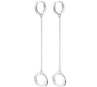 HYHJYMG Paire boucles d'oreilles à double cerceau pour femmes 925 argent sterling petit huggie enracine la chaîne d'esclaves gouttes second Hélix post plusieurs étalons lobe perçage coiffeur