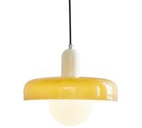 HYHJYMG Pendre de Verre en Verre Moderne îlot d'île de Plafond susceptible de Suspension Blanc au Milieu du siècle Lampe Orange Ambre Retro Ferme Chandelier Vintage pour LA Chambre DIGNAGE Bar