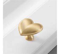 HYHJYMG Poignée d'armoire de Garde-Robe de Meubles Simples Haut de Gamme en cuivre Pur Or en Laiton Solide poignée de Porte de Garde-Robe Ronde monotrou Moderne, Or brossé5007, L, Chine