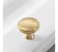 HYHJYMG Poignée d'armoire de Garde-Robe de Meubles Simples Haut de Gamme en cuivre Pur Or en Laiton Solide poignée de Porte de Garde-Robe Ronde monotrou Moderne, Or brossé5007, L, Chine