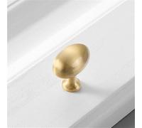 HYHJYMG Poignée d'armoire de Garde-Robe de Meubles Simples Haut de Gamme en cuivre Pur Or en Laiton Solide poignée de Porte de Garde-Robe Ronde monotrou Moderne, Or brossé5007, L, Chine