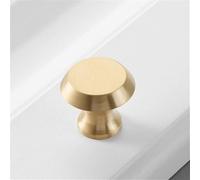 HYHJYMG Poignée d'armoire de Garde-Robe de Meubles Simples Haut de Gamme en cuivre Pur Or en Laiton Solide poignée de Porte de Garde-Robe Ronde monotrou Moderne, Or brossé5007, L, Chine