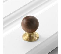 HYHJYMG Poignée de Porte de Garde-Robe en Laiton de Noyer rétro de Style Antique Nouveaux Meubles Chinois poignée de Porte de tiroir en cuivre Pur Boule Ronde Antique, 3