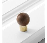 HYHJYMG Poignée de Porte de Garde-Robe en Laiton de Noyer rétro de Style Antique Nouveaux Meubles Chinois poignée de Porte de tiroir en cuivre Pur Boule Ronde Antique, 3