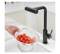 HYHJYMG Robinet de Cuisine de la Lampe, Robinet de Cuisine Gris Gris avec pulvérisateur à Traction, Tape Compatible avec l'évier, Robinet de Cuisine à Un Seul Mur en Acier Inoxydable en Acier