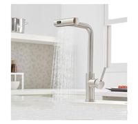 HYHJYMG Robinet de Cuisine de la Lampe, Robinet de Cuisine Gris Gris avec pulvérisateur à Traction, Tape Compatible avec l'évier, Robinet de Cuisine à Un Seul Mur en Acier Inoxydable en Acier