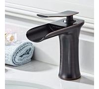 HYHJYMG Robinets Waterfall Salle de Bain Single Handle Basin Bath Bath Bath Black Gold Robinet Laiton Évier à Eau Grane Silver