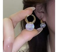 HYHJYMG Rugestone en incruste Love Perl Orees Oread Boucles Bijoux de mariage brillant Cadeau d'anniversaire