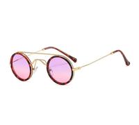 HYHJYMG Small Small Metal Round Metal Sunglasses Fashion Candy Couleurs UV400 Hommes