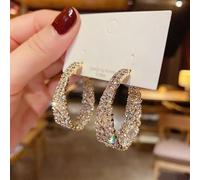 HYHJYMG Sparkling Zircon Pentagram Longues oreilles pour femmes Bijoux de mariage cadeaux d'anniversaire