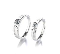 HYHJYMG Sterling Metal Open Dinger Ring Couple Anneau Male et Femelle S925 Sterling Metal Activity Over Ring Simple QIXI Opening Réglage Cadeaux pour Anneau d'amant, Ouverture réglable
