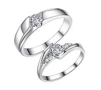 HYHJYMG Sterling Metal Open Dinger Ring S925 Lettrage Couple de Couple Activité Activité Ouverture de Proposition d'anniversaire en métal Sterling Cadeaux pour Anneau d'amant, Ouverture