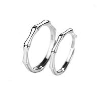 HYHJYMG Sterling Metal Open Dinger Ring S925 Sterling Metal Couple Anneaux Paire Ouverte Anneau de Paire Men et Femmes Bijoux en métal Simple, Cadeaux de Jour de Valenmetale pour Anneau d'amant,