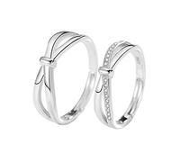 HYHJYMG Sterling Metal Open Dinger Ring S925 Sterling Metal Movable Opening Overning Alivable Pair Ring Men's Men's and Women's Anti-True Diamond Ring Japanese Femme Couple Femme Cadeaux