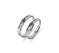 HYHJYMG Sterling Metal Open Dinger Ring S925 Sterling Metal Ring Love Time Time Couple Couple Simple Étudiant Ouverture Mâle et Femelle Cadeaux pour Anneau d'amant, Ouverture réglable