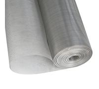 HYHMJ-Maille Anti-Insecte 250 Mesh Métallique Moustiquaire Étanche À La Poussière Et Haute Température Fenêtre Décorations Tissu Filtrant, Avec Bande Magique,Argent,1x2m