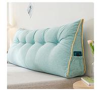 HYHMJ Triangulaire Coussin De Lecture Compensé Oreiller De Repos, Ergonomiquement Conçu Lin Oreiller De Soutien Lombaire, Lit De Jour Coussins, avec Couverture Amovible,F,100 * 45 * 20cm