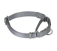 Hyhug Collier Petit Chien: Réglable Nylon Solide Collier martingala pour Chien (Gris grisé,S)