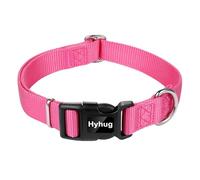 Hyhug Collier pour petit chien à dégagement rapide | Collier en nylon robuste, réglable et durable pour chiens garçons et filles (taille S, rose bonbon)