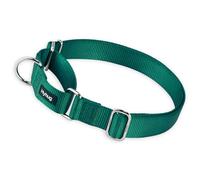 Hyhug Martingale Collier pour chien en nylon résistant et durable, anti-traction, idéal pour l'entraînement et les promenades quotidiennes Vert Taille XL