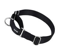 Hyhug Martingale Collier pour chien en nylon résistant et durable, anti-traction, idéal pour l'entraînement et les promenades quotidiennes Noir Taille XL
