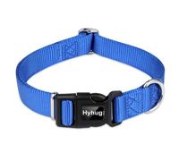 Hyhug Pets Classic Heavy Duty Basic Collier pour Chien avec Boucle pour l'entraînement à la Marche des Grands et Moyens Petits Chiens. (Grand Modèle L, Couleur Bleu)