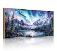 hyidecorart Tableau Decoration Murale Grand, 50x100 cm Forêt Sombre Cadre Decoration Maison, Impression sur Toile Paysage pour Salon Chambre Bureau Salle