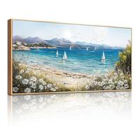 hyidecorart Tableau Decoration Murale Grand, 50x100 cm Paysage Marin Voilier Cadre Decoration Maison, Impression sur Toile Naturelle pour Salon Chambre Bureau Salle