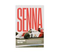 HYIFS Ayrton Senna 16 Poster sur toile pour chambre à coucher, bureau, chambre, cadeau 30 x 45 cm