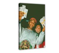 HYIFS Poster de Mike Tyson sur toile avec image de boxe - Décoration pour chambre à coucher, bureau, chambre - Cadeau - 50 x 75 cm