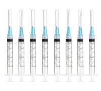 Hyinghw Lot de 25 seringues Luer Lock de 3 ml avec aiguille de 23 g, scellées individuellement pour une utilisation sûre et efficace (3 ml, 23 Ga 2,5 cm)