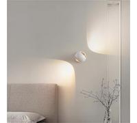 HYJAUSXB Applique Murale de Chambre à Coucher de Luxe Moderne, Corps en métal givré, Abat-Jour en Acrylique, Spot Lumineux LED Rotatif de Haut en Bas, lustres Nordiques