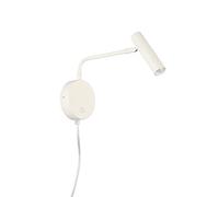 HYJAUSXB Applique Murale de Lecture avec Prise Filaire | Lampe à 3 LED à Angle réglable | Luminaire d'intérieur à Bras articulé | Appliques rotatives pour Table de Chevet (Laiton 3000K)