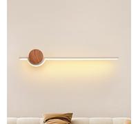 HYJAUSXB Applique Murale LED 3000K, Lampe linéaire Acrylique 16W 77cm, éclairage intérieur pour Chambre, Salon, Couloir - Design Blanc Moderne, écoénergétique, éclairage élégant