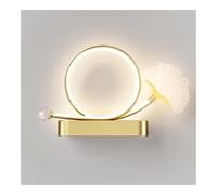 HYJAUSXB Applique Murale LED décorative en Acrylique, Applique Ronde Moderne, éclairage d'intérieur, Lanterne pour Chambre à Coucher, Chevet, Salon, Bureau, Couloir, entrée, Restaurant (doré)