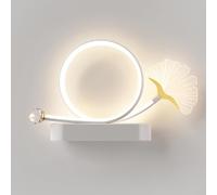 HYJAUSXB Applique Murale LED décorative en Acrylique, Applique Ronde Moderne, éclairage d'intérieur, Lanterne pour Chambre à Coucher, Chevet, Salon, Bureau, Couloir, entrée, Restaurant (Blanc)