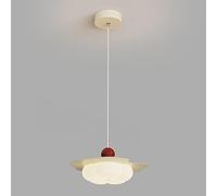 HYJAUSXB Lampe Suspendue Moderne Minimaliste à Fleurs de Vent crème, réglable en Hauteur, Style Milieu du siècle, pour Salle à Manger, Cuisine Nordique, îlot (Blanc)