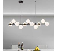 HYJAUSXB Lustre Moderne et créatif, Globes en Verre Modernes, Suspension en métal doré du Milieu du siècle, Abat-Jour en Forme de Globe, Hauteur réglable, luminaire Suspendu pour îlot de CU