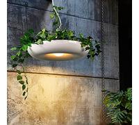 HYJAUSXB Suspension Design Nordique réglable en Forme de Pot de Fleurs, luminaire décoratif d'intérieur, idéal pour Un Jardin céleste (Blanc Chaud)