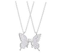 HYJYGM 1 paire de colliers d'amitié avec pendentif papillon pour ami Chaîne de cou Idéal pour les anniversaires