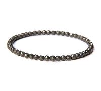 HYJYGM Handmade Beads Women Faceted Labradorite Crystal Quartzs Natural Stone for Women Femme Bangle Men,4mm Hematite
