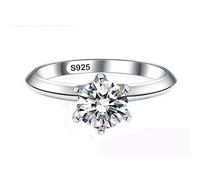 HYJYGM Jewelry Set 1 Carat Diamond Rings Earrings Necklaces Set Wedding Accessories