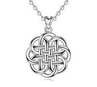 HYJYGM Knot Pendant Flower of Life Necklace with Box Fine Jewelry Gift for Valentine's Day