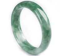 HYJYGM Natural Green Jade Bangle for Women Retro Chinese Style Jadeite Gemstone Jewelry for Mom