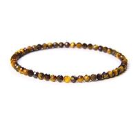 HYJYGM Natural Tiger Eye Crystal Beads for Women and Men - for Bangle, 4mm