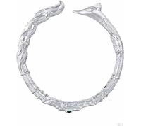 HYJYGM Sterling Silver,AdjustableSterling Silver Bangle, Sterling Silver for Women,Women 925 Sterling Silver Hand Carve Fox Cuff Bangle Vintage Ladies Silver